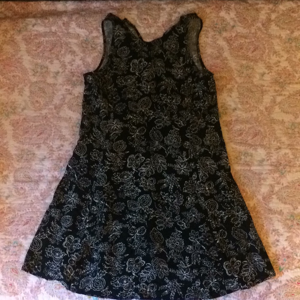 Black and white floral dress